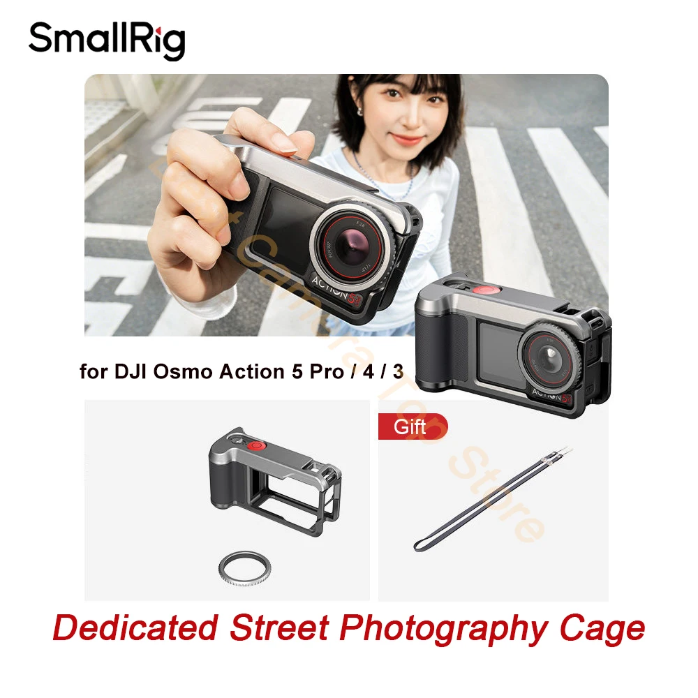 SmallRig 6371 Protective Cage Rig Kit Ergonomic Side Handle Shoulder Strap for DJI Osmo Action 5 Pro Action 4 Action 3
SmallRig 6371 Protective Cage Rig Kit Ergonomic Side Handle Shoulder Strap for DJI Osmo Action 5 Pro Action 4 Action 3