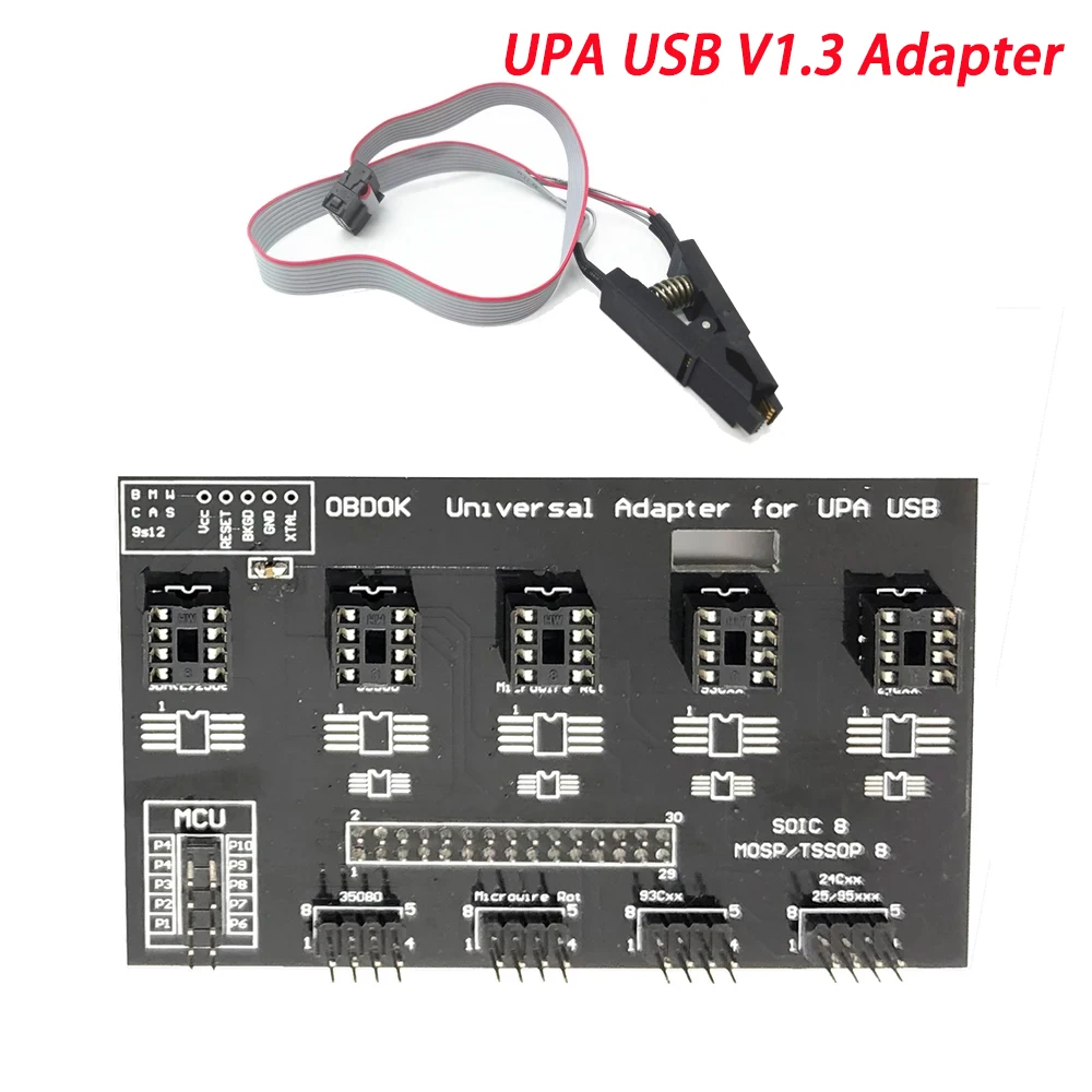 UPA USB Universal Eeprom Adapter V1.3 ECU Programmer for I2C/SPI Microwire Eeprom-Programming With 8 Soic Clip Cable Tunning Too
UPA USB Universal Eeprom Adapter V1.3 ECU Programmer for I2C/SPI Microwire Eeprom-Programming With 8 Soic Clip Cable Tunning Too