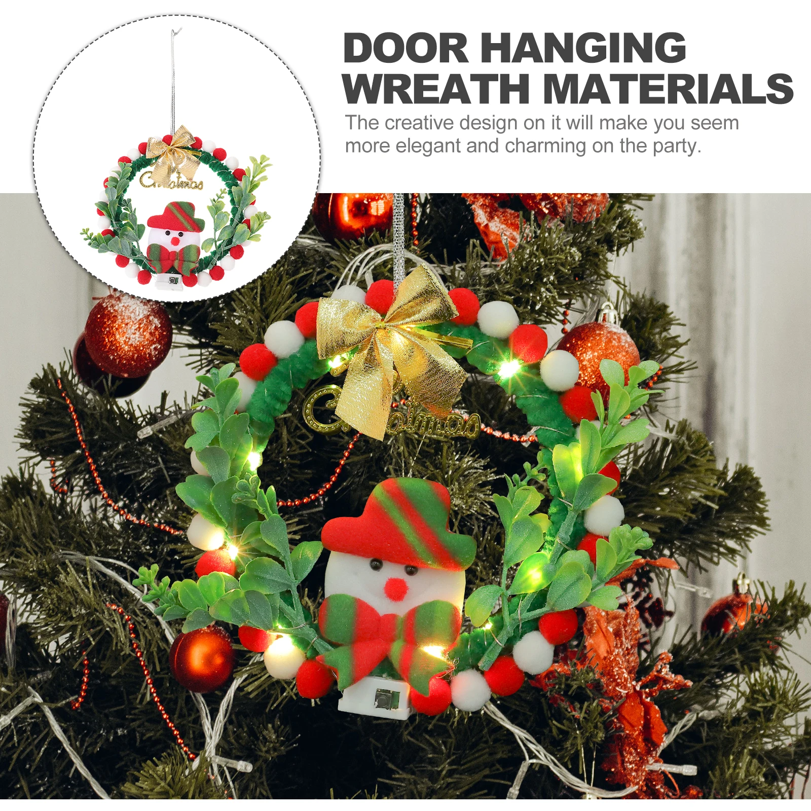 DIY Christmas Wreath Material Package Non woven Fabric Wreaths for Front Door Holiday Decorations Reusable Christmas
DIY Christmas Wreath Material Package Non woven Fabric Wreaths for Front Door Holiday Decorations Reusable Christmas
