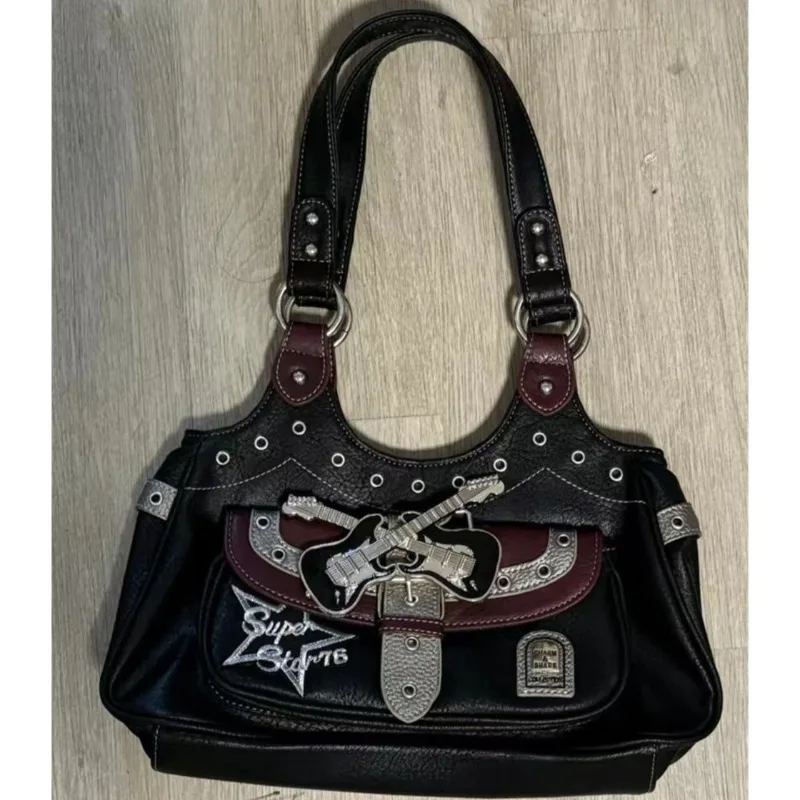 Hot Cool Star Letter Shoulder Bags Punk Y2k Gothic Bags Harajuku Aesthetic Casual Tote Handbag Female Vintage Black Bags
Hot Cool Star Letter Shoulder Bags Punk Y2k Gothic Bags Harajuku Aesthetic Casual Tote Handbag Female Vintage Black Bags