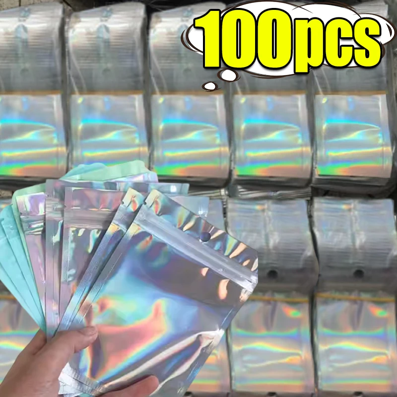 100PCS Holographic Resealable Bags Laser Sealing Plastic Pouches for Candy Necklace Jewelry Gift Packaging Kitchen Storage Multi
100PCS Holographic Resealable Bags Laser Sealing Plastic Pouches for Candy Necklace Jewelry Gift Packaging Kitchen Storage Multi