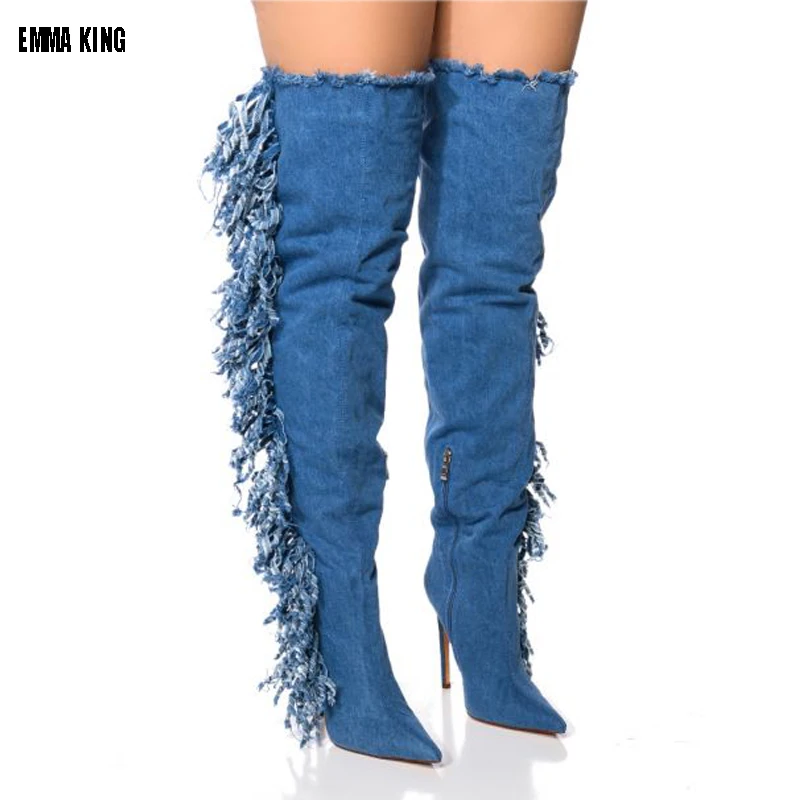 Hot Fashion Women Boots High Heels Spring Autumn Over The Knee Boots Tight High Stiletto Jeans Boots Cowboy Women Boots
Hot Fashion Women Boots High Heels Spring Autumn Over The Knee Boots Tight High Stiletto Jeans Boots Cowboy Women Boots