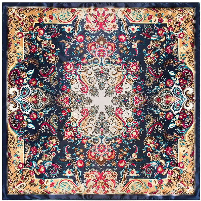 Bohemian Style Women's Silk Scarf 90cm X 90cm Fake Nut Floral Print Korean Style Polyester Fiber Large Square Scarf for All Ages
Bohemian Style Women's Silk Scarf 90cm X 90cm Fake Nut Floral Print Korean Style Polyester Fiber Large Square Scarf for All Ages