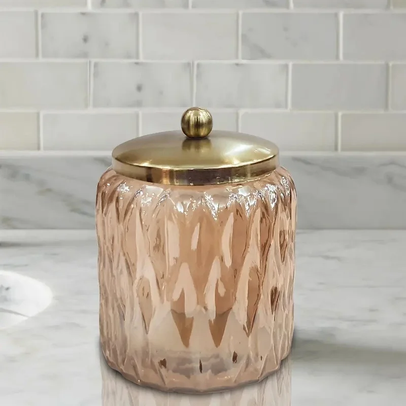 Amber Glass Jar for Cotton Swabs, Rounds, Balls, Sponges & Bath Salts – Stylish Bathroom or Bedroom Storage Canister
Amber Glass Jar for Cotton Swabs, Rounds, Balls, Sponges & Bath Salts – Stylish Bathroom or Bedroom Storage Canister