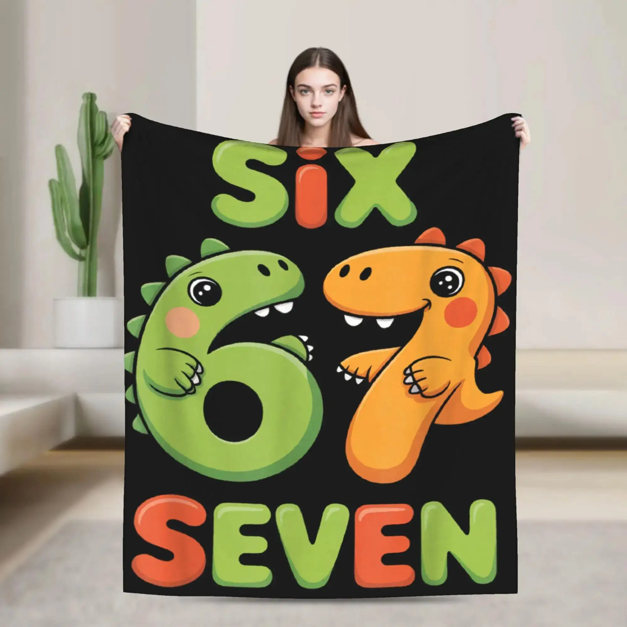 Плюшевый плед с динозаврами Six Seven Dinosaur Meme, теплый, мягкий, удобный, для детей, для гостиной, фланелевое покрывало
Плюшевый плед с динозаврами Six Seven Dinosaur Meme, теплый, мягкий, удобный, для детей, для гостиной, фланелевое покрывало