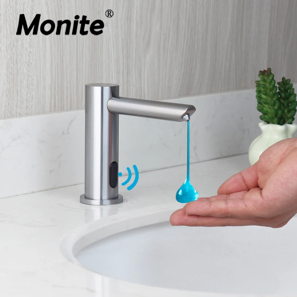 Monite Automatic Kitchen Soap Dispenser Bathroom Dispenser Liquid Soap Lotion Dispensers Tool Stainless Steel Head ABS Bottle
Monite Automatic Kitchen Soap Dispenser Bathroom Dispenser Liquid Soap Lotion Dispensers Tool Stainless Steel Head ABS Bottle