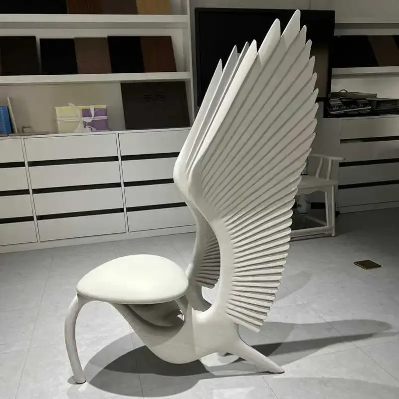 Solid wood exhibition hall art chair model room decorative chair Nordic wabi sandy wind casual special-shaped wing chair
Solid wood exhibition hall art chair model room decorative chair Nordic wabi sandy wind casual special-shaped wing chair