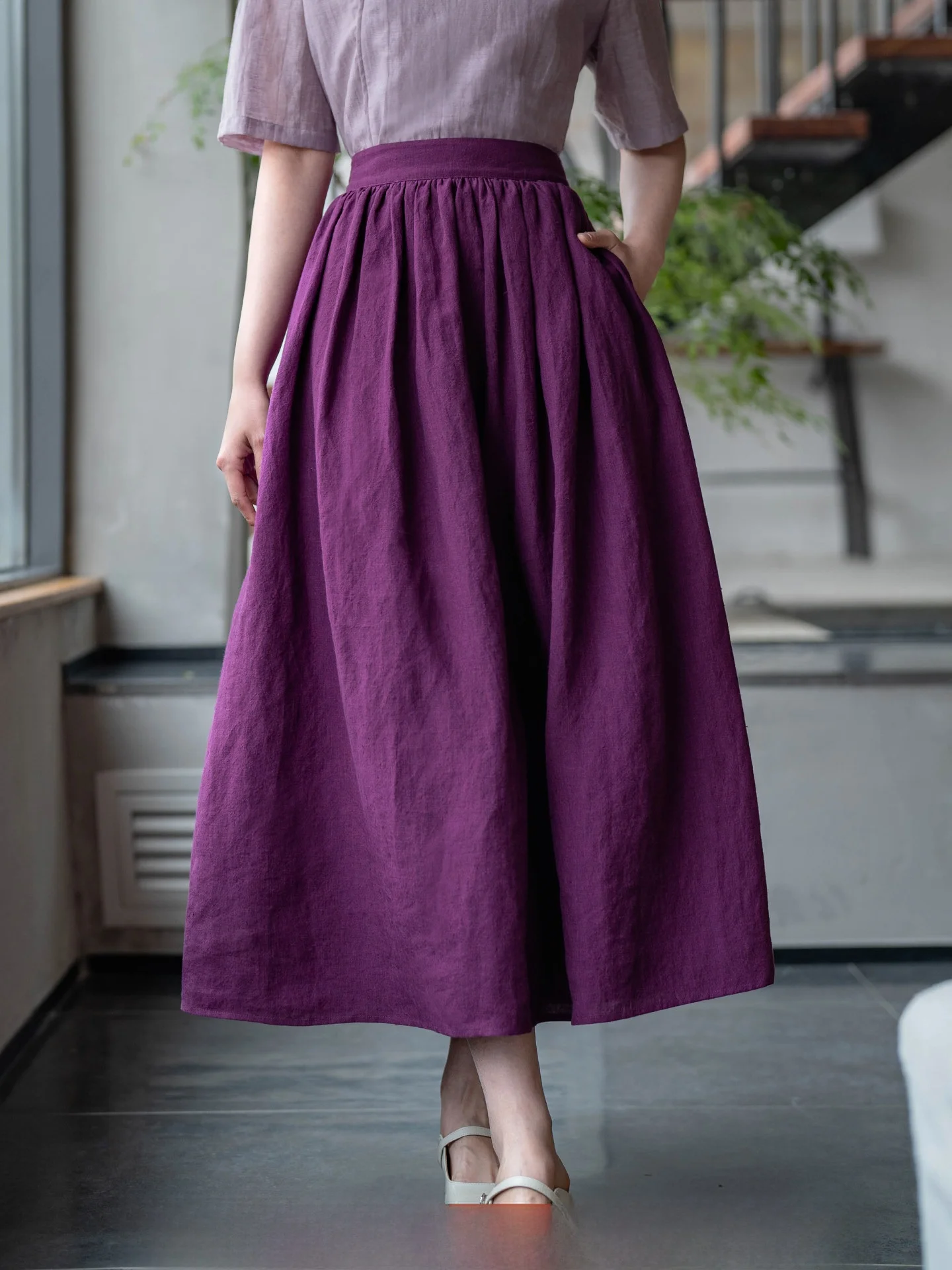Original Design Summer New Washed Linen Elastic Waist Pleated Maxi Skirt Soft Comfortable Loose Fit Ladies Skirts
Original Design Summer New Washed Linen Elastic Waist Pleated Maxi Skirt Soft Comfortable Loose Fit Ladies Skirts