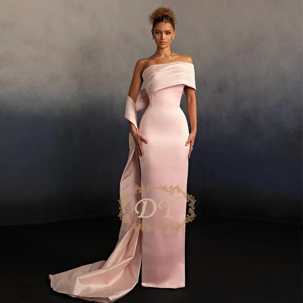 DY Elegant Baby Pink Mermaid Evening Dress Off The Shoulder Slim Prom Party Dresses Maxi Prom Gowns Customized Plus Sizes
DY Elegant Baby Pink Mermaid Evening Dress Off The Shoulder Slim Prom Party Dresses Maxi Prom Gowns Customized Plus Sizes