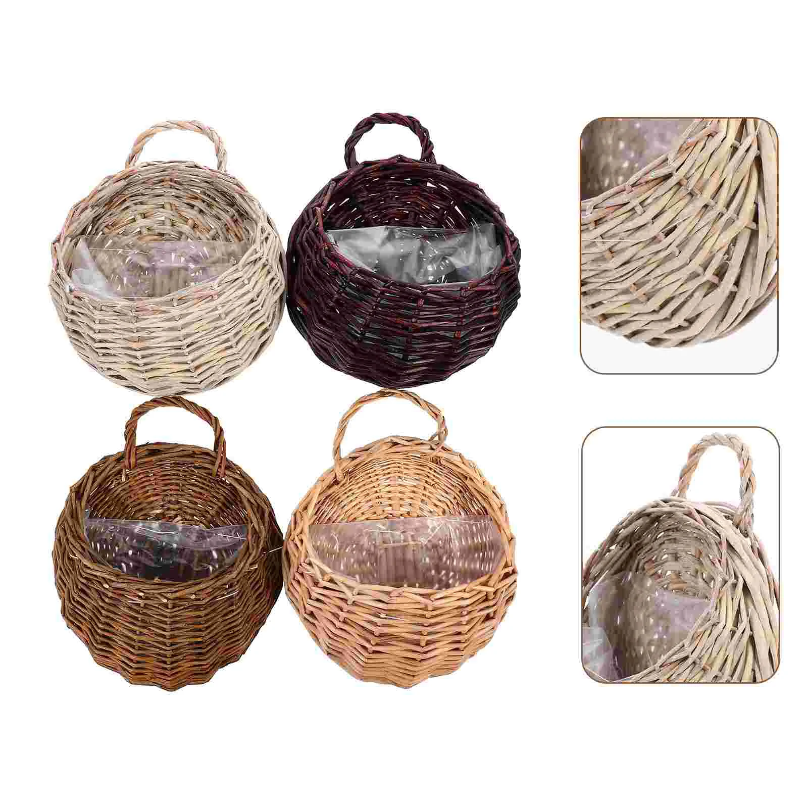 4 Pcs Wedding Basket Wall Hanging Flower Indoor Plant Pot Woven Willow Baskets for Home
4 Pcs Wedding Basket Wall Hanging Flower Indoor Plant Pot Woven Willow Baskets for Home