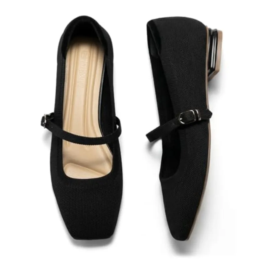 Womens Knit Mary Jane Flats Closed Square Toe Ankle Strap Ballet Flat Dressy Comfortable Slip on Shoes
Womens Knit Mary Jane Flats Closed Square Toe Ankle Strap Ballet Flat Dressy Comfortable Slip on Shoes