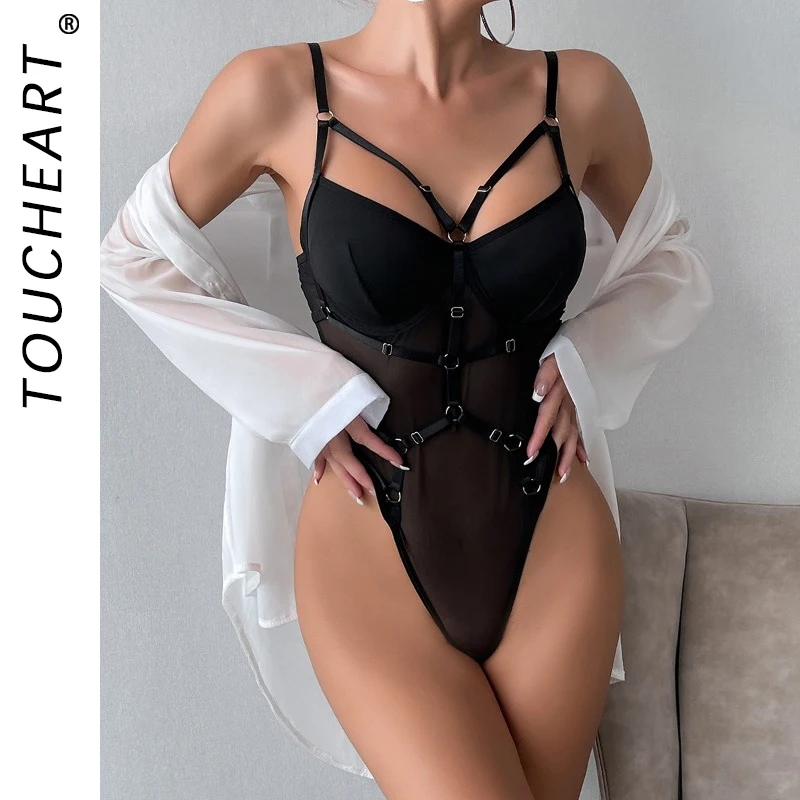 2025 Sexy Lingerie Onesie Suit For Women Mesh Patchwork See-through Sling Plunge Onesie Solid Color Women's Underwear Set
2025 Sexy Lingerie Onesie Suit For Women Mesh Patchwork See-through Sling Plunge Onesie Solid Color Women's Underwear Set