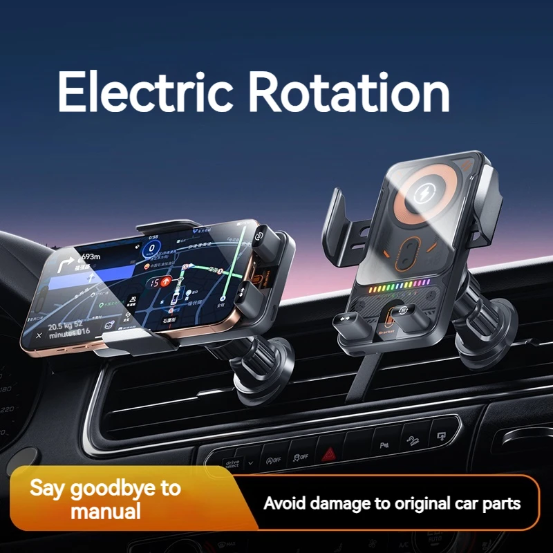30W Universal Car Wireless Charger Mount Auto-Sensing Electric Telescopic 360° Rotating Ambient Light for iPhone/Samsung/Cars
30W Universal Car Wireless Charger Mount Auto-Sensing Electric Telescopic 360° Rotating Ambient Light for iPhone/Samsung/Cars