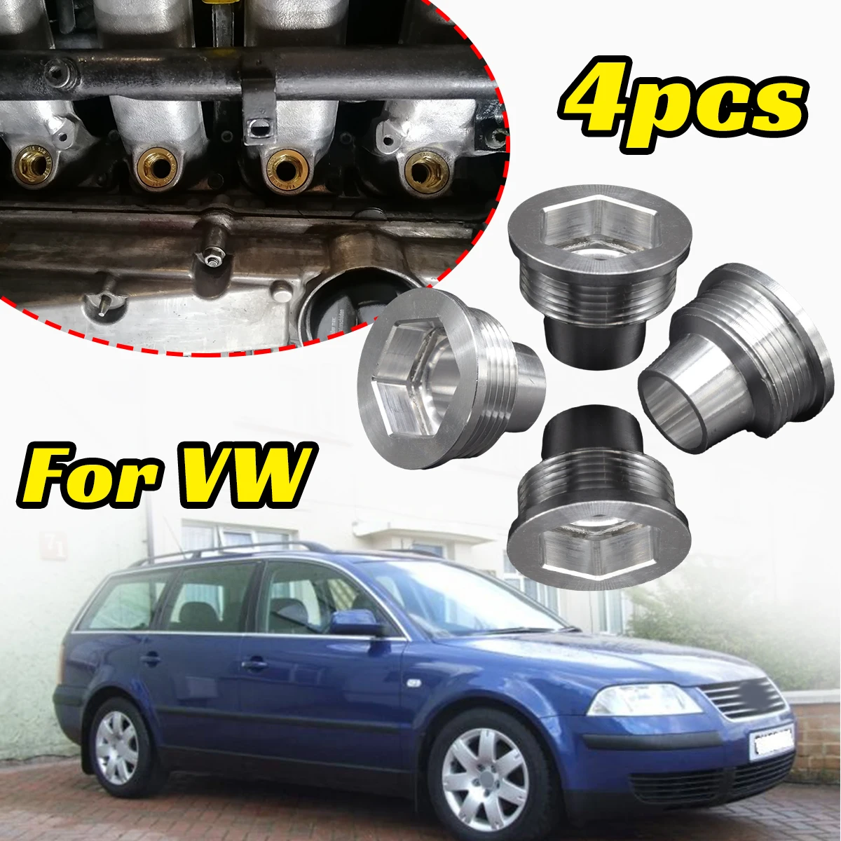 4pcs Fuel Injector Insert for VW Passat 3B 2003-2005 Upgrade Aluminum Cup Seat 1.8T Small Port Heads Replacement Parts Gas Car
4pcs Fuel Injector Insert for VW Passat 3B 2003-2005 Upgrade Aluminum Cup Seat 1.8T Small Port Heads Replacement Parts Gas Car