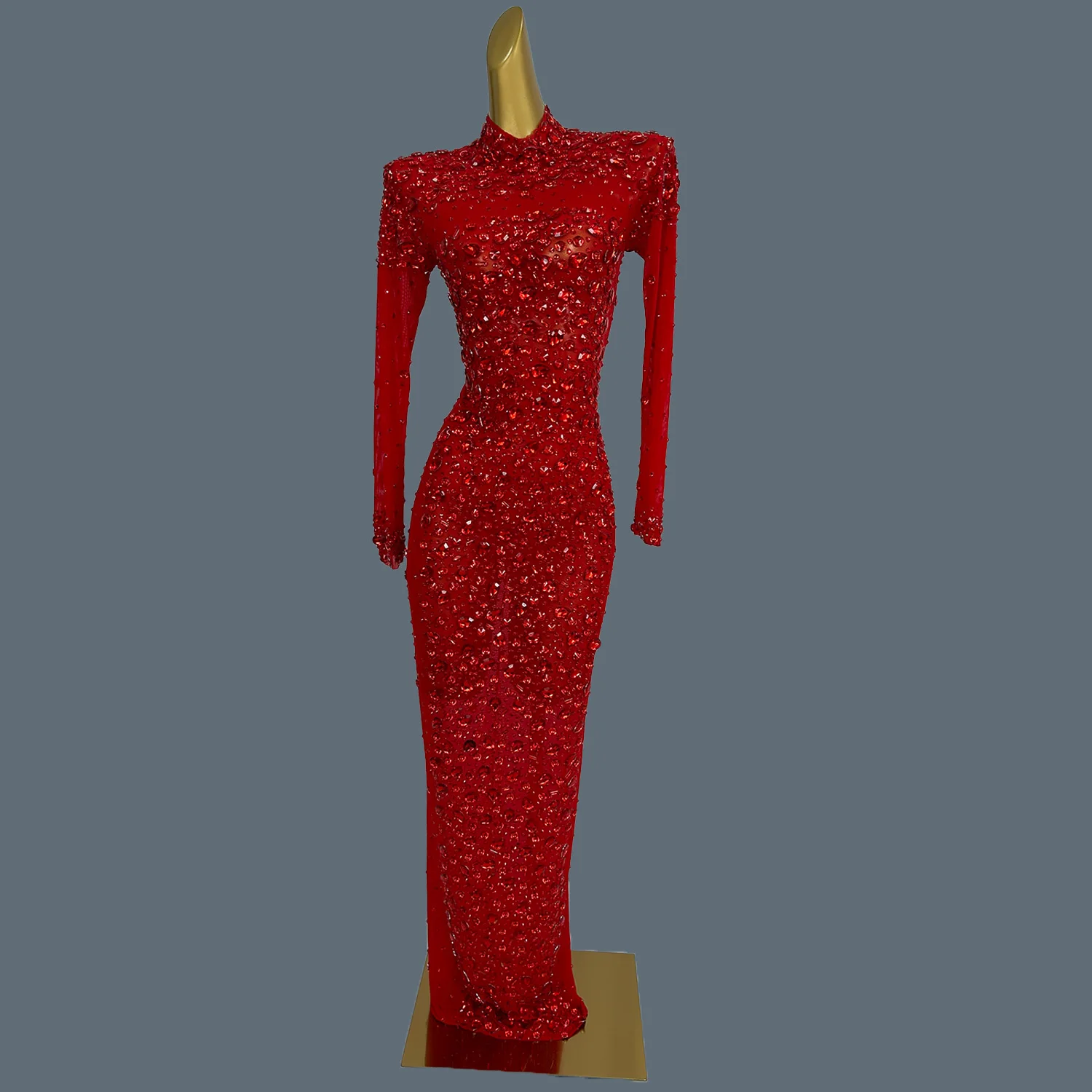 Sexy Sheer Mesh Formal Prom Long Dress Women's Full Rhinestone Wedding Classic Evening Dress Cocktail Dinner Party Wear Cuixing
Sexy Sheer Mesh Formal Prom Long Dress Women's Full Rhinestone Wedding Classic Evening Dress Cocktail Dinner Party Wear Cuixing