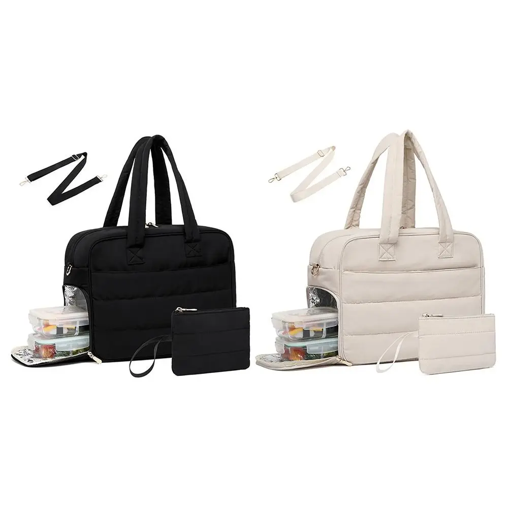 New with Compartment Insulated Lunch Bag Large Capacity 3 In 1 Laptop Tote Bag Multifunctional Puffy Quilted Travel Duffle Bag
New with Compartment Insulated Lunch Bag Large Capacity 3 In 1 Laptop Tote Bag Multifunctional Puffy Quilted Travel Duffle Bag