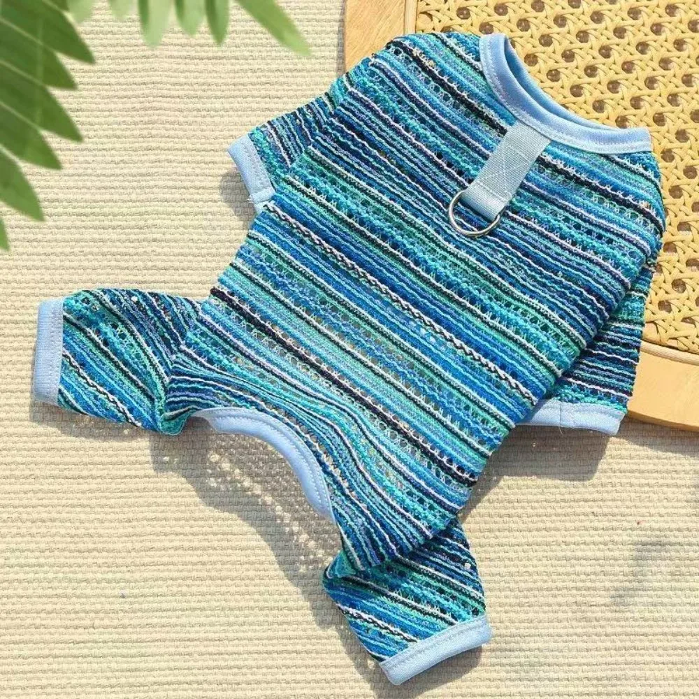 Colorful Stripes Dog Sun Protection Clothes Breathable Mesh Thin Dog Cooling Jumpsuit Soft Fabric With D-Ring Pet Clothes
Colorful Stripes Dog Sun Protection Clothes Breathable Mesh Thin Dog Cooling Jumpsuit Soft Fabric With D-Ring Pet Clothes