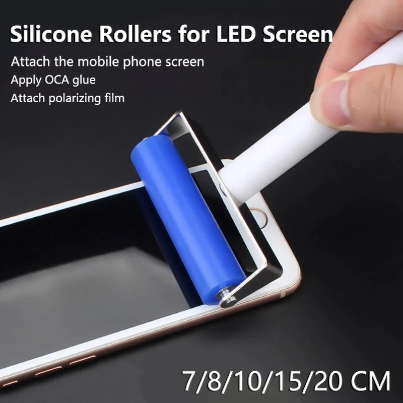 Silicone Roller Tool for Mobile Phone Tablet Laptop Screen Protector Film Pasting LCD OCA Polarizing Tools 6/7/8/10/15/20cm
Silicone Roller Tool for Mobile Phone Tablet Laptop Screen Protector Film Pasting LCD OCA Polarizing Tools 6/7/8/10/15/20cm