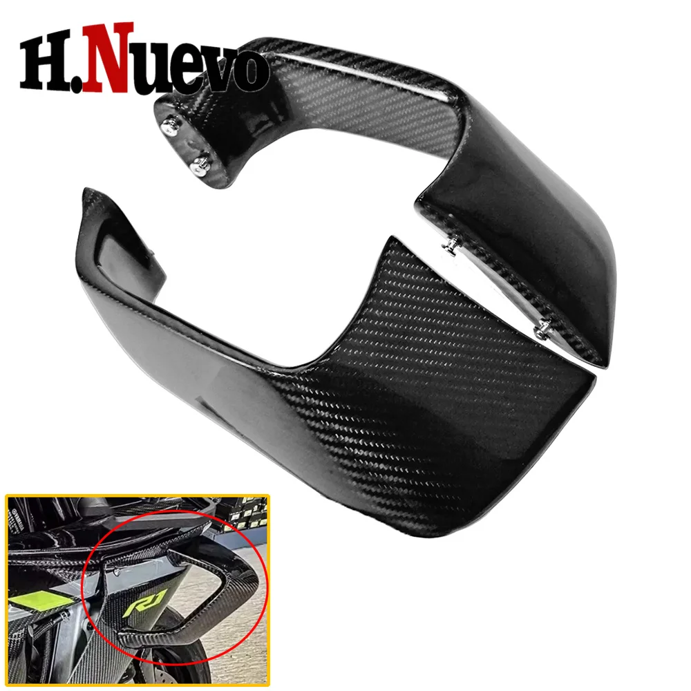 Compatible with Yamaha R1 R1M 2015-2023 2024 Real Carbon Fiber Winglets Air Deflectors Side Panels Covers Motorcycle Accessories