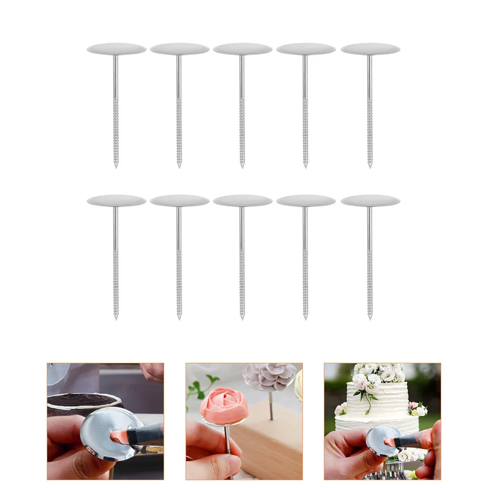 10 Pcs Mounting Nails Flower Cake Baking Tools Cream Decoration Supplies Stainless Steel Fondant Decorating
10 Pcs Mounting Nails Flower Cake Baking Tools Cream Decoration Supplies Stainless Steel Fondant Decorating