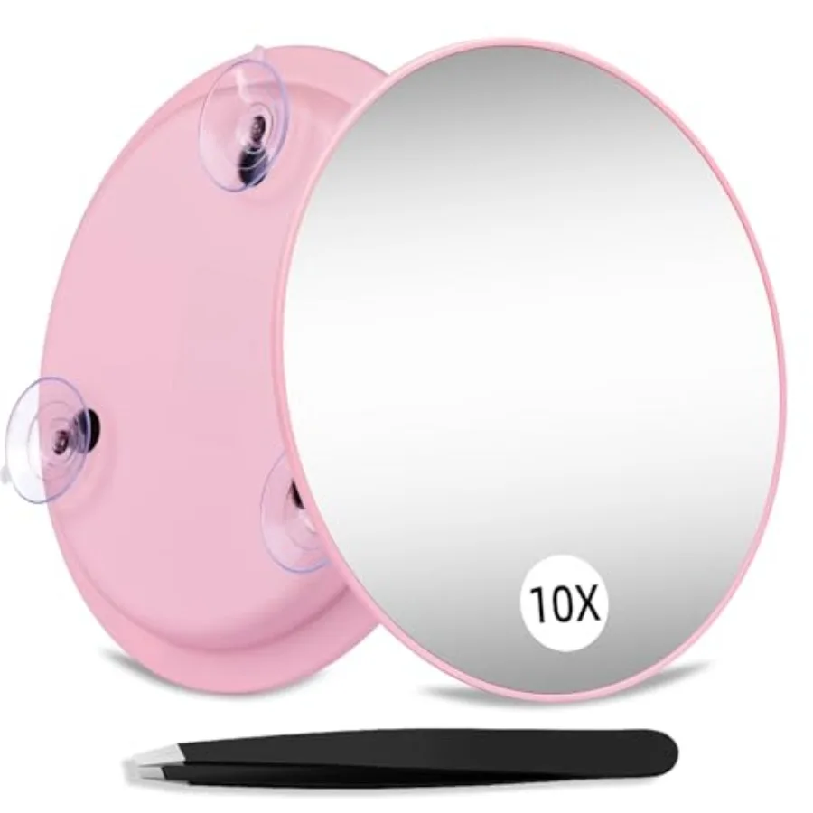 10X Magnifying Mirror with 3 Suction Cups, Large 6inch Round Travel Makeup Mirror with High Magnification, Makeup Mirror with T
10X Magnifying Mirror with 3 Suction Cups, Large 6inch Round Travel Makeup Mirror with High Magnification, Makeup Mirror with T