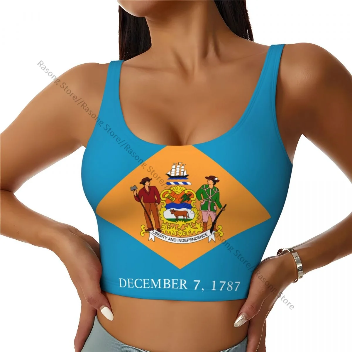 Yoga Vest Women Gym Sports Crop Tops Delaware Flag Streetwear Workout Breathable Tank Top Female
Yoga Vest Women Gym Sports Crop Tops Delaware Flag Streetwear Workout Breathable Tank Top Female
