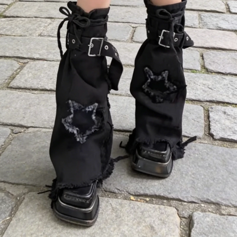 New American Retro Patch Denim Leg Warmers Versatile Raw Edge Flare Sock Sleeves High Tube Women Fashion Casual Boot Cuffs Denim
New American Retro Patch Denim Leg Warmers Versatile Raw Edge Flare Sock Sleeves High Tube Women Fashion Casual Boot Cuffs Denim