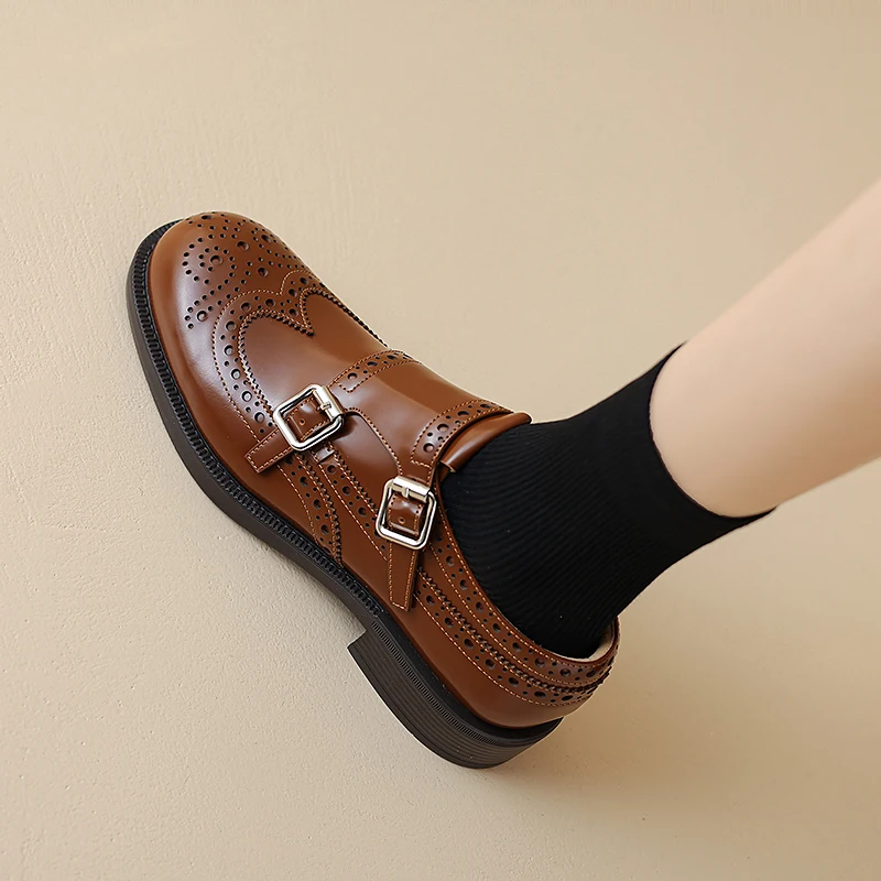 Women Oxford Low Heel Spring Autumn Shoes for Woman Genuine Leather Buckle Vintage Laces Loafers Casual Sneakers Shoes 2025 New
Women Oxford Low Heel Spring Autumn Shoes for Woman Genuine Leather Buckle Vintage Laces Loafers Casual Sneakers Shoes 2025 New