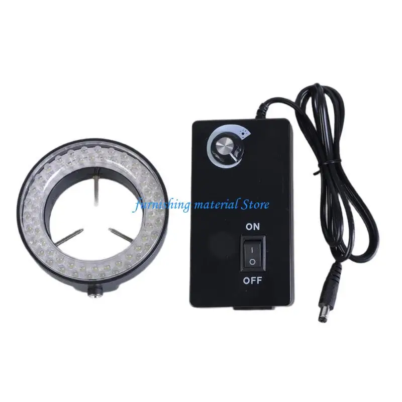Y5GD LED Rings Light Microscopes 60 LEDs Adjustable Brightness Suitable for Electronics Repair Laboratory Sample Observation