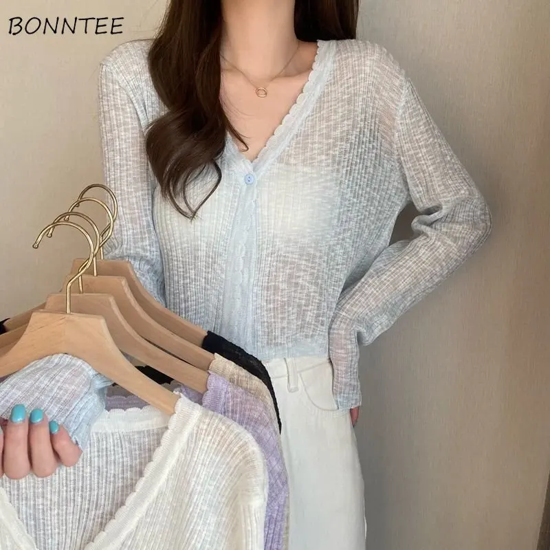 Cardigan Women Sweet Summer Sun-proof Knitted Korean Style Thin Casual Solid All-match Fashion Ulzzang Classic College Elegant
Cardigan Women Sweet Summer Sun-proof Knitted Korean Style Thin Casual Solid All-match Fashion Ulzzang Classic College Elegant