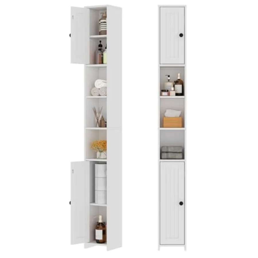 Tall Slim Bathroom Storage Cabinet with 2 Doors, Adjustable Shelves, 7.87''L*7.87''W*67''H, Narrow Cabinet with Anti-Tip for To
Tall Slim Bathroom Storage Cabinet with 2 Doors, Adjustable Shelves, 7.87''L*7.87''W*67''H, Narrow Cabinet with Anti-Tip for To