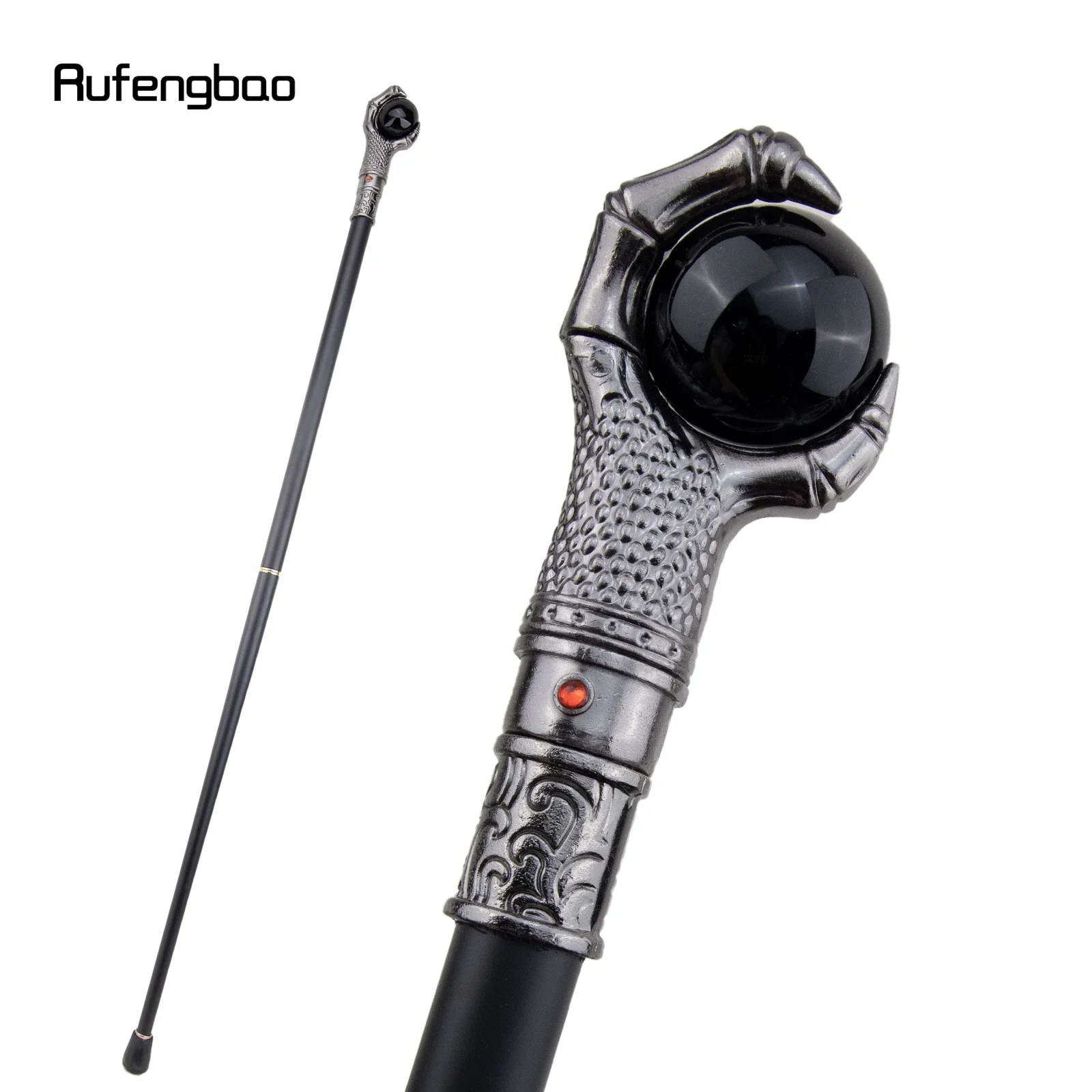 Silver Dragon Claw Grasp Black Glass Ball Walking Cane Fashion Decorative Walking Stick Gentleman Elegant Cosplay Crosier 93cm 
Silver Dragon Claw Grasp Black Glass Ball Walking Cane Fashion Decorative Walking Stick Gentleman Elegant Cosplay Crosier 93cm