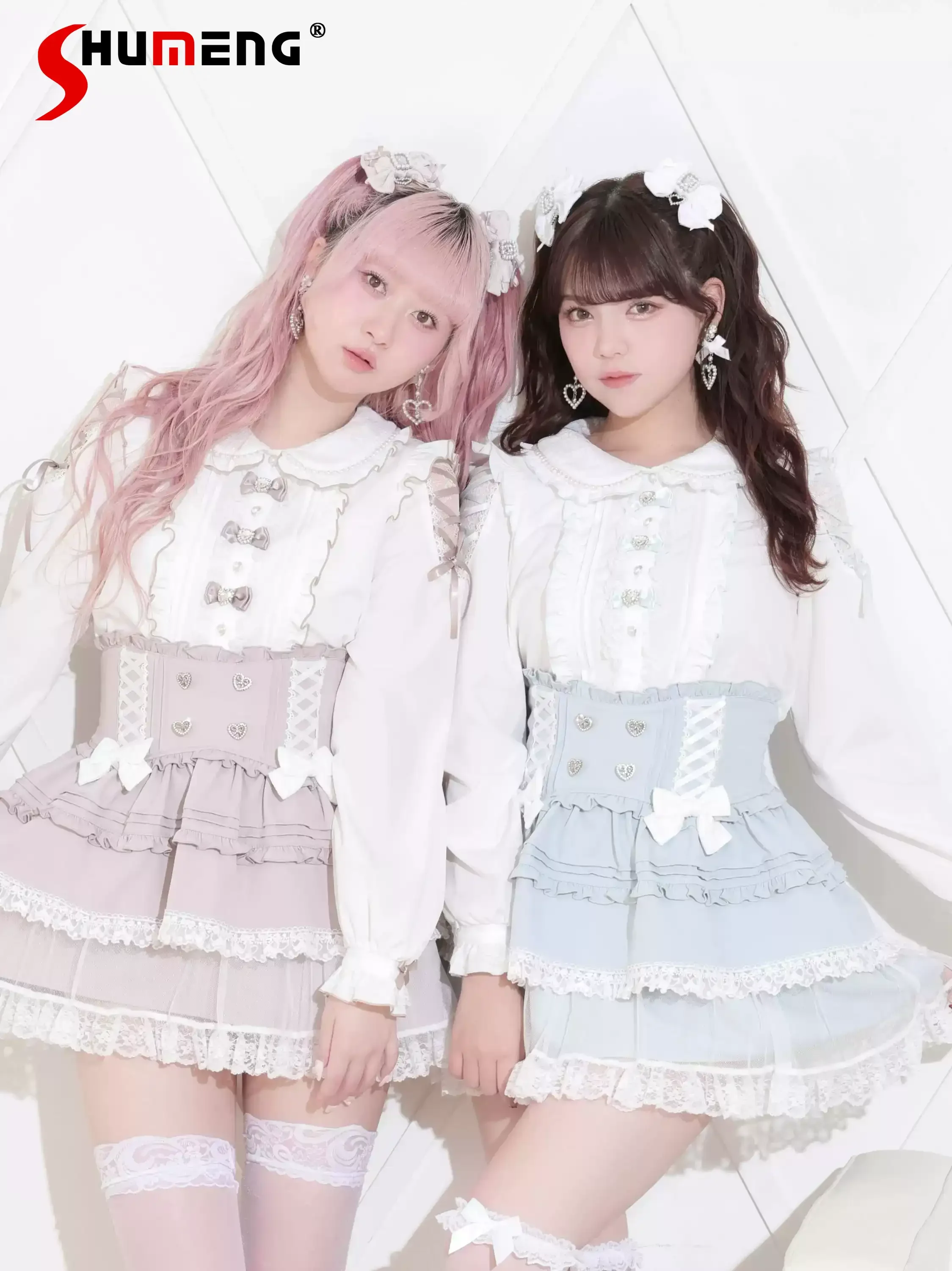 2026 Spring Japanese Style Mass-produced Doll Collar Lace-up Long Sleeve Single-breasted Sweet Lolita Shirts Blouses for Woman
2026 Spring Japanese Style Mass-produced Doll Collar Lace-up Long Sleeve Single-breasted Sweet Lolita Shirts Blouses for Woman