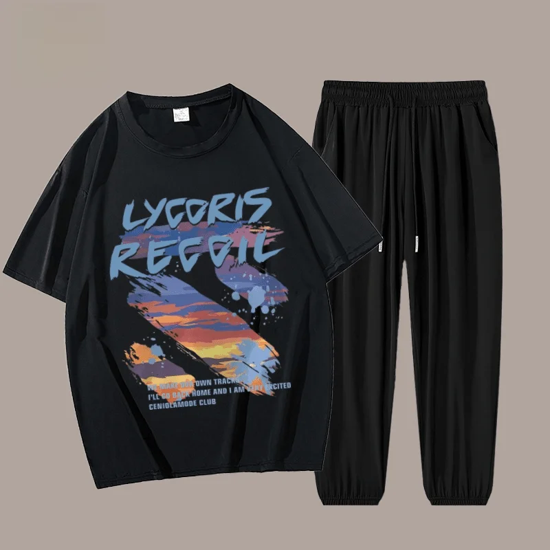 Qui Dry Sport Set Men Summer Trend Loose Ice Silk ort Sve T-irt Casual Nine Pants Long Pants Two Piece Set
Qui Dry Sport Set Men Summer Trend Loose Ice Silk ort Sve T-irt Casual Nine Pants Long Pants Two Piece Set