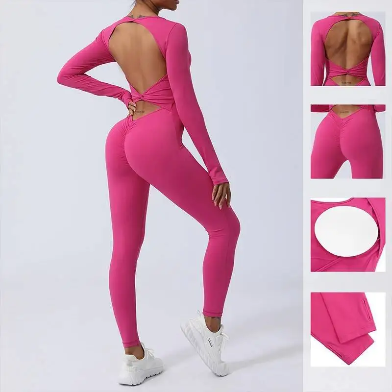 Сексуальный комбинезон с V-образным вырезом для тренажерного зала, цельный костюм с воротником на шее, костюм для йоги, женские спортивные комбинезоны Fiess, эластичные боди для тренировок
Сексуальный комбинезон с V-образным вырезом для тренажерного зала, цельный костюм с воротником на шее, костюм для йоги, женские спортивные комбинезоны Fiess, эластичные боди для тренировок