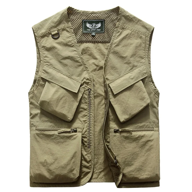 Mens Vests Men's Summer Quick-drying Vest Coat Spring Autumn Casual Multi-pocket Sleeveless V-Neck Vests Outdoors Waistcoat Male
Mens Vests Men's Summer Quick-drying Vest Coat Spring Autumn Casual Multi-pocket Sleeveless V-Neck Vests Outdoors Waistcoat Male