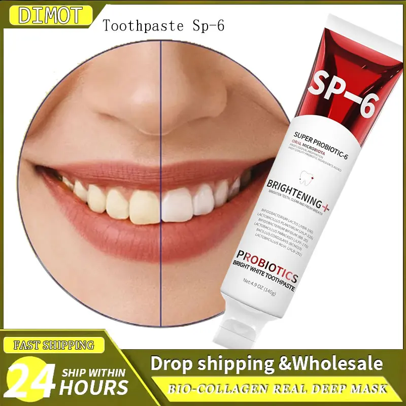 Toothpaste Sp-6 Probiotic Remove Stains Deep Clean Brightening Tooth Fresh Breath Dental Oral Hygiene Health Care
Toothpaste Sp-6 Probiotic Remove Stains Deep Clean Brightening Tooth Fresh Breath Dental Oral Hygiene Health Care