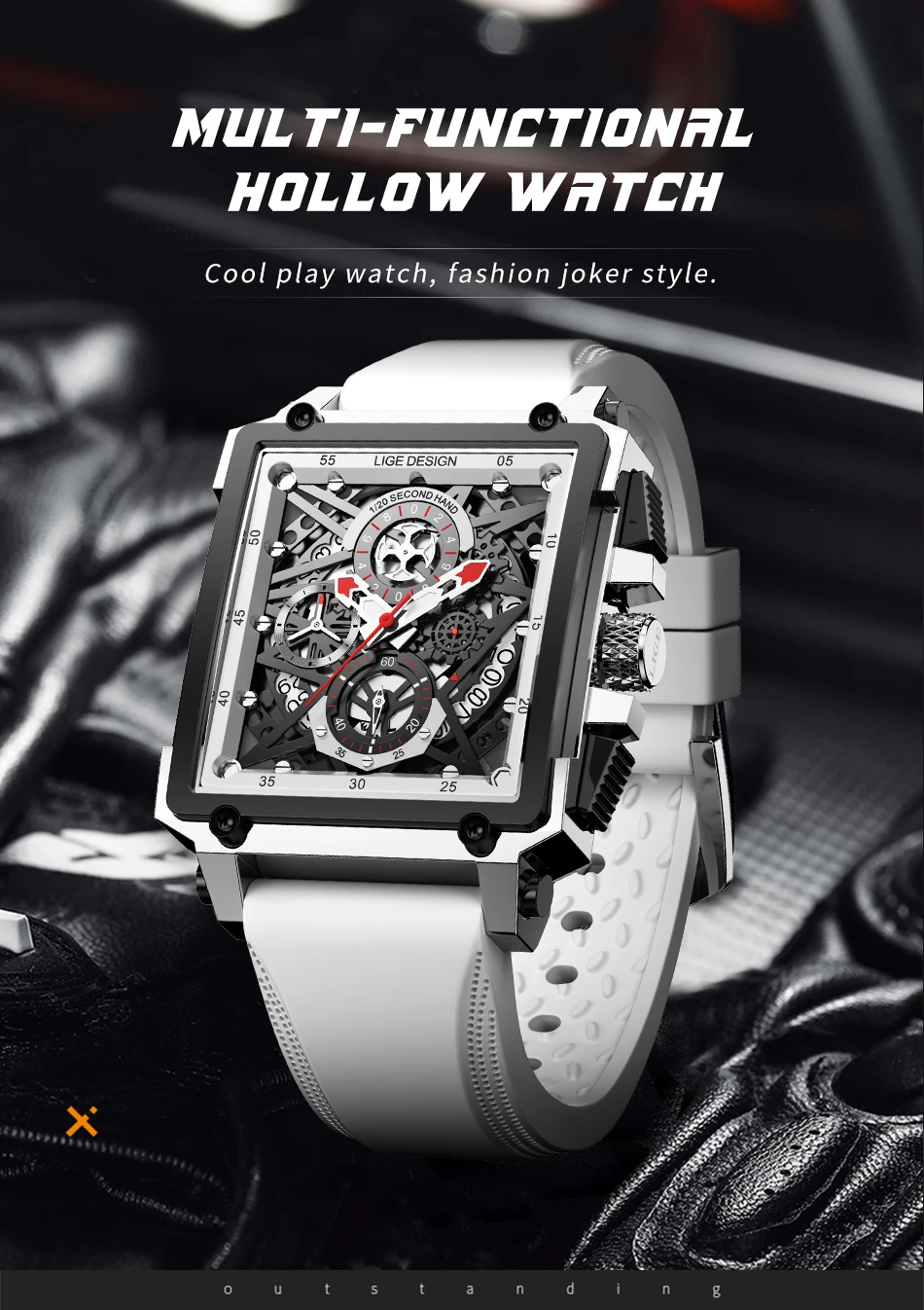 2026 New LIGE Men Watches Top Brand Luxury Hollow Square Sport Watch For Men Fashion Silicone Strap Waterproof Quartz WristWatch
2026 New LIGE Men Watches Top Brand Luxury Hollow Square Sport Watch For Men Fashion Silicone Strap Waterproof Quartz WristWatch