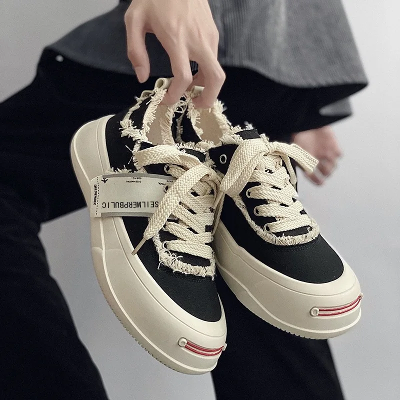 Canvas Shoes for Man 2024 Fashion Comfortable Soft Casual Sneaker Lace-up Flat Thick Sole Summer Vulcanized Shoes Female Black
Canvas Shoes for Man 2024 Fashion Comfortable Soft Casual Sneaker Lace-up Flat Thick Sole Summer Vulcanized Shoes Female Black