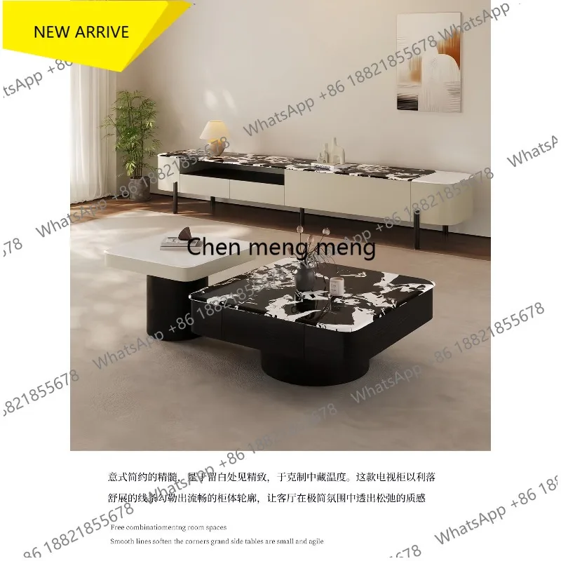 G153 Italian minimalist TV cabinet coffee table combination household TV cabinet marble living room floor cabinet
G153 Italian minimalist TV cabinet coffee table combination household TV cabinet marble living room floor cabinet