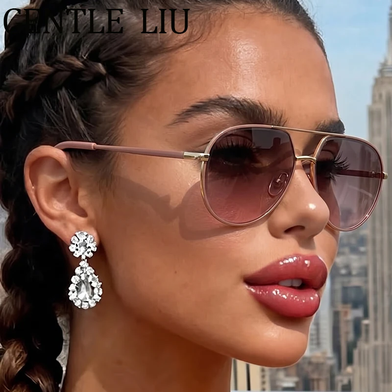 Vintage Oval Sunglasses Women 2026 Luxury Designer Pilot Double Bridge Oversized Sun Glasses Lady Driving Fashion Shades Eyewear
Vintage Oval Sunglasses Women 2026 Luxury Designer Pilot Double Bridge Oversized Sun Glasses Lady Driving Fashion Shades Eyewear