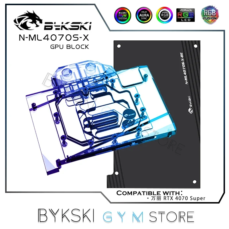 Bykski Manli RTX 4070 Super Watercooler, RTX4070 GPU Water Block, 5V 3Pin AURA SYNC, N-ML4070S-X
Bykski Manli RTX 4070 Super Watercooler, RTX4070 GPU Water Block, 5V 3Pin AURA SYNC, N-ML4070S-X