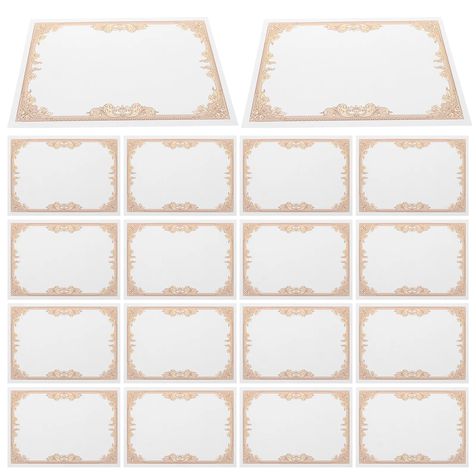30Pcs Printable Certificate Paper Blank Diploma Inner Paper Smooth Writing Surface Elegant Simple Design for School Awards
30Pcs Printable Certificate Paper Blank Diploma Inner Paper Smooth Writing Surface Elegant Simple Design for School Awards