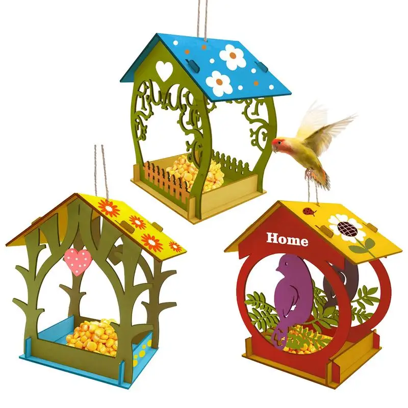 3PCS Wooden Bird Feeders For Outdoors Decorative Hand-Painted Waterproof Outside Decor For Window Garden Patio Balcony Backyard
3PCS Wooden Bird Feeders For Outdoors Decorative Hand-Painted Waterproof Outside Decor For Window Garden Patio Balcony Backyard