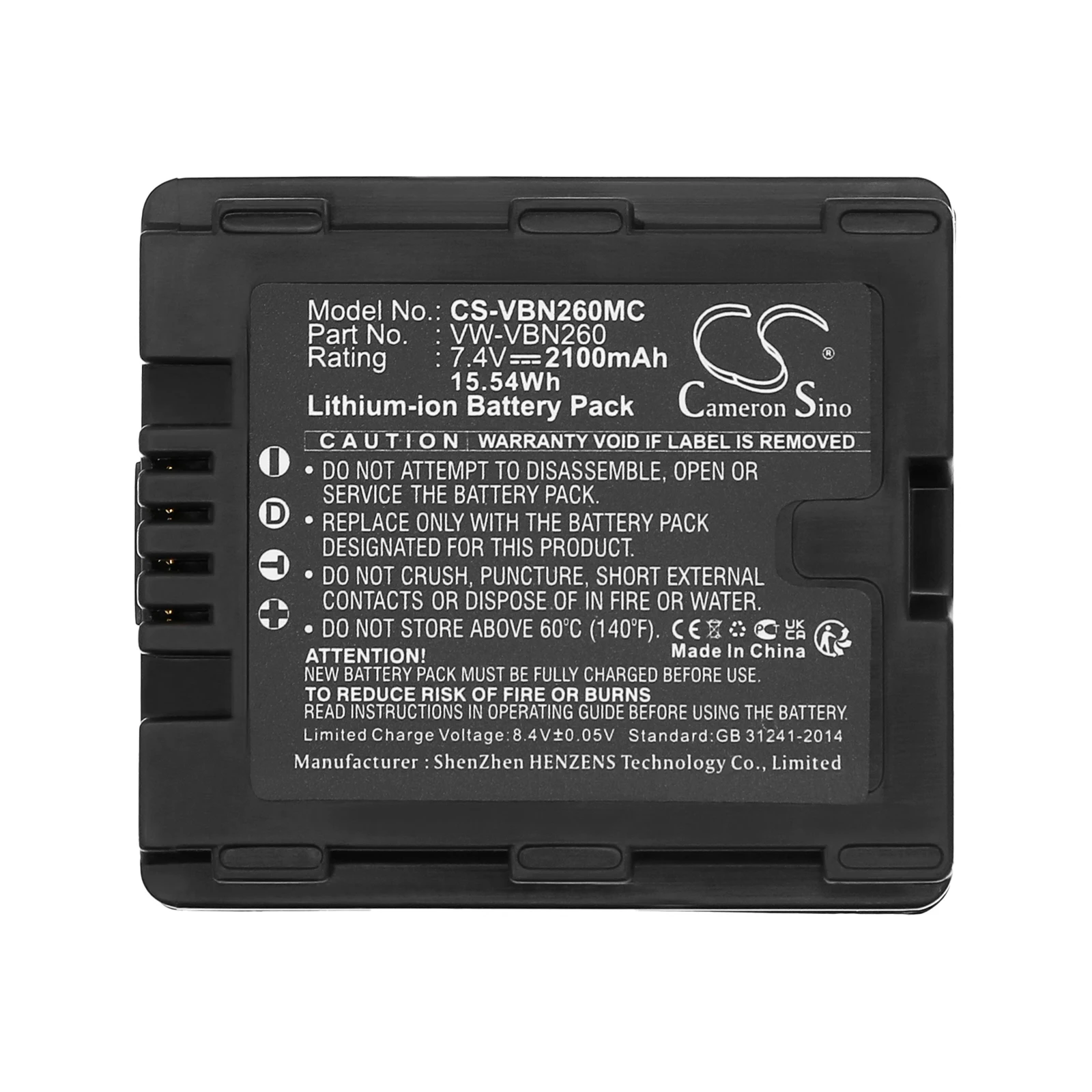Li-ion Camera Battery for Panasonic, 7.4V, 2100mAh, Compatible Models: HC-X900, HC-X900M, HDC-HS900, HDC-SD800
Li-ion Camera Battery for Panasonic, 7.4V, 2100mAh, Compatible Models: HC-X900, HC-X900M, HDC-HS900, HDC-SD800