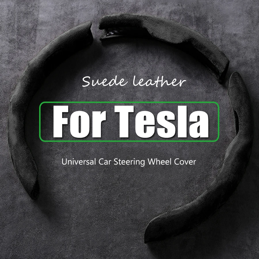 Universal 36CM-38CM Suede Car Steering Wheel Cover For Tesla Model Y Model 3 Model S Model X Cybertruck Car Accessories
Universal 36CM-38CM Suede Car Steering Wheel Cover For Tesla Model Y Model 3 Model S Model X Cybertruck Car Accessories