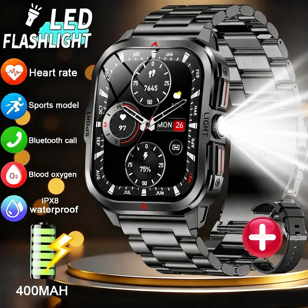 DAORKOW2025Men Outdoor Smartwatch MK98 Bluetooth Call LED Flashlight 400Mah Health Monitoring Sport Wearable Devices Smartwatch
DAORKOW2025Men Outdoor Smartwatch MK98 Bluetooth Call LED Flashlight 400Mah Health Monitoring Sport Wearable Devices Smartwatch