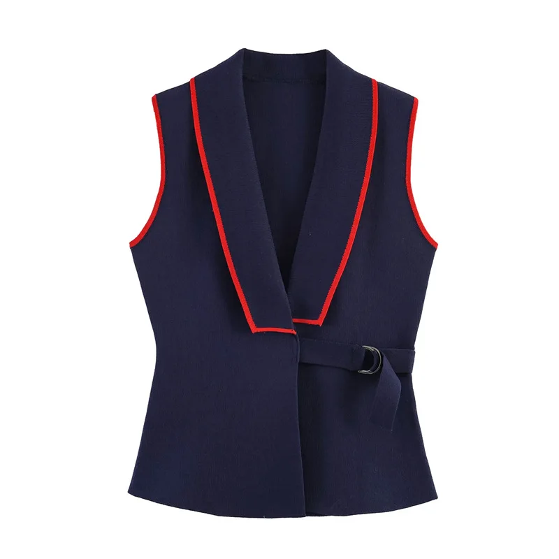 Withered European And American Style Double Buckle Double Breasted Vest Top T-shirt Woman Clothes Female Clothing
Withered European And American Style Double Buckle Double Breasted Vest Top T-shirt Woman Clothes Female Clothing
