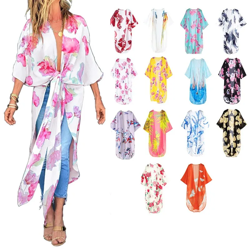 Сексуальная летняя женская пляжная блузка с принтом, накидки для плавания, женские пляжные топы, пляжный купальник, накидка на бикини, пляжная одежда
Сексуальная летняя женская пляжная блузка с принтом, накидки для плавания, женские пляжные топы, пляжный купальник, накидка на бикини, пляжная одежда