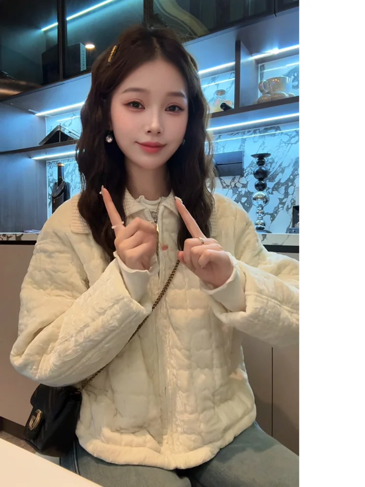 Романтический бархатный хлопковый тюре Larkspur, свободный крой, на молнии, с тонким воротником, осенне-зимняя женская верхняя одежда, прямая трубка све
Романтический бархатный хлопковый тюре Larkspur, свободный крой, на молнии, с тонким воротником, осенне-зимняя женская верхняя одежда, прямая трубка све